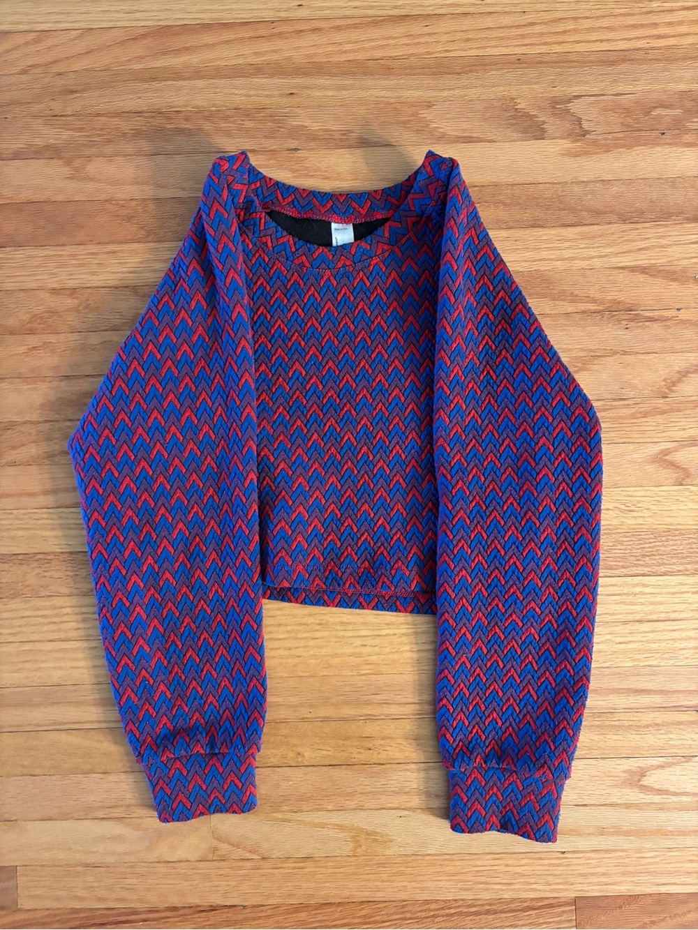 American Apparel chevron crop sweater